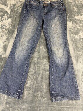 ZD Womens Blue Faded Bootcut Jeans 16